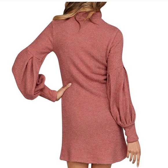 Long Sleeve Women’s turtleneck sweater dress - Picture 2 of 5